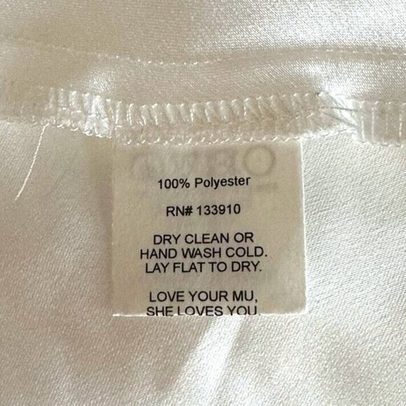 Show Me Your Mumu Jasmine White Satin Halter Maxi Dress Size Medium - Picture 11 of 11